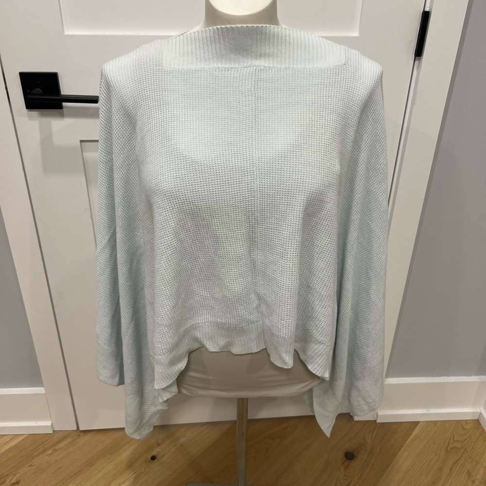 Lululemon Light Blue Women's poncho knit Sweater
